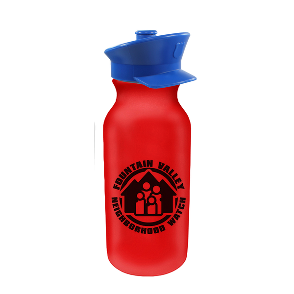 Police Hat Sport Bottle w/ Push 'n Pull Cap, 20oz.