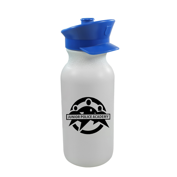 Police Hat Sport Bottle w/ Push 'n Pull Cap, 20oz.