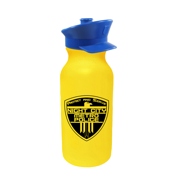 Police Hat Sport Bottle w/ Push 'n Pull Cap, 20oz.