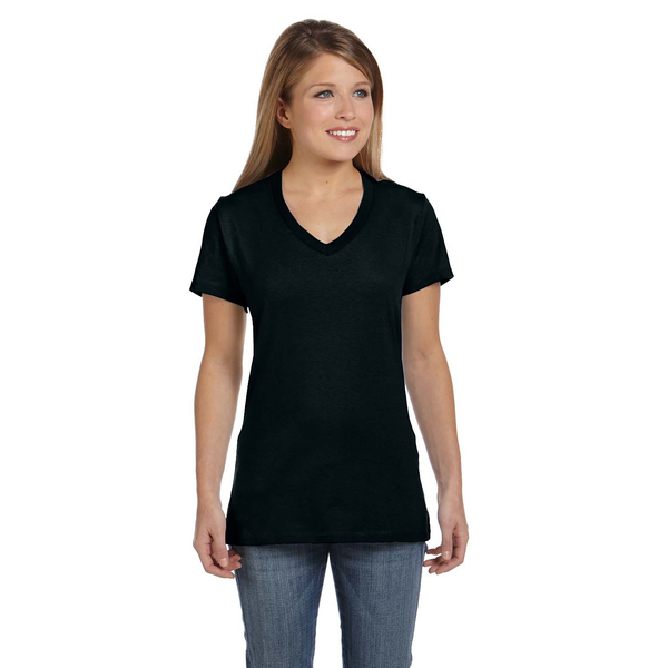 Hanes Nano-T® Ringspun Cotton Ladies' V Neck Tee