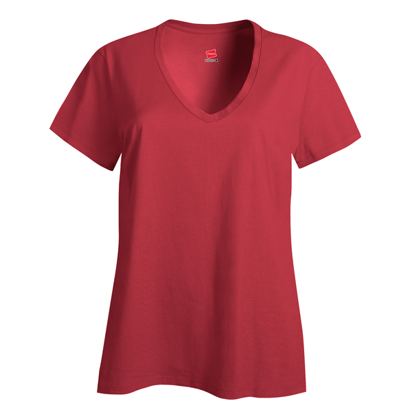 Hanes Nano-T® Ringspun Cotton Ladies' V Neck Tee