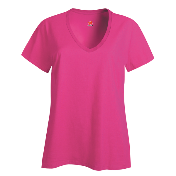 Hanes Nano-T® Ringspun Cotton Ladies' V Neck Tee