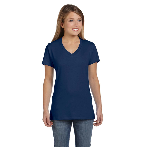 Hanes Nano-T® Ringspun Cotton Ladies' V Neck Tee
