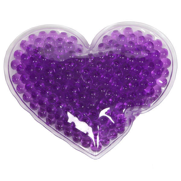 Large Heart Aqua Pearls Gel Hot/Cold Pack