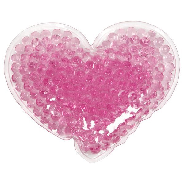 Large Heart Aqua Pearls Gel Hot/Cold Pack