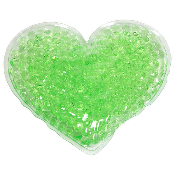 Large Heart Aqua Pearls Gel Hot/Cold Pack