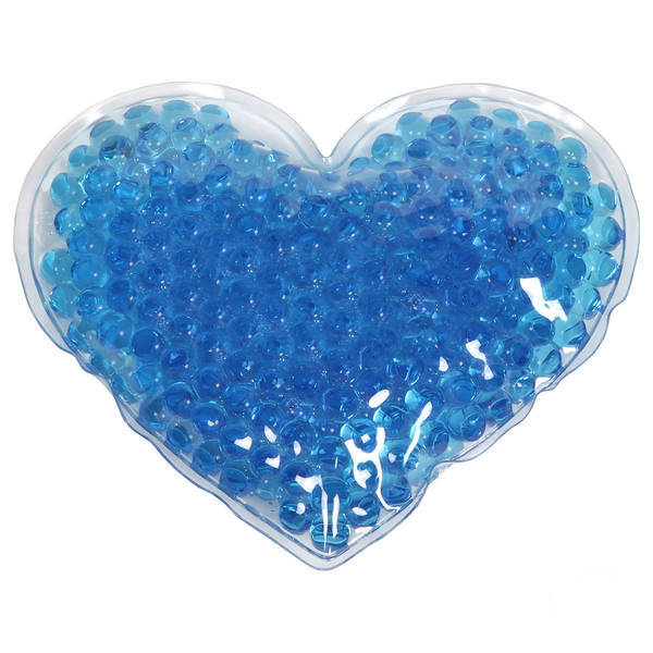 Large Heart Aqua Pearls Gel Hot/Cold Pack