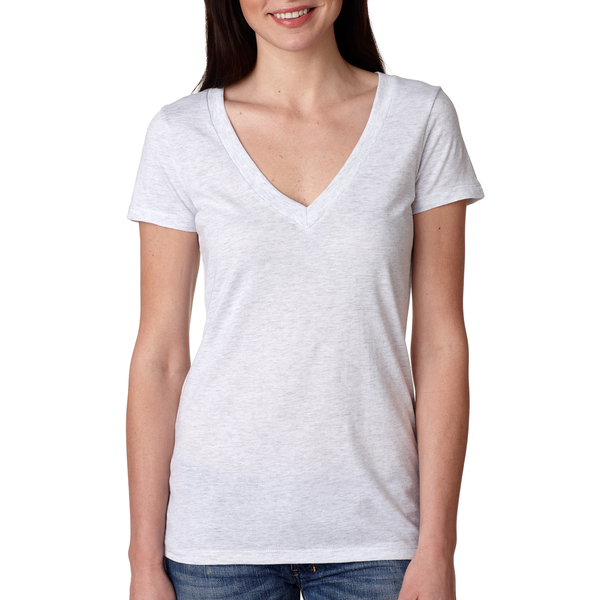 Next Level® Tri-Blend Ladies' Deep V Neck Tee