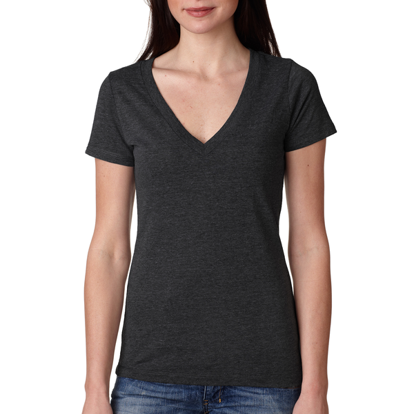 Next Level® Tri-Blend Ladies' Deep V Neck Tee