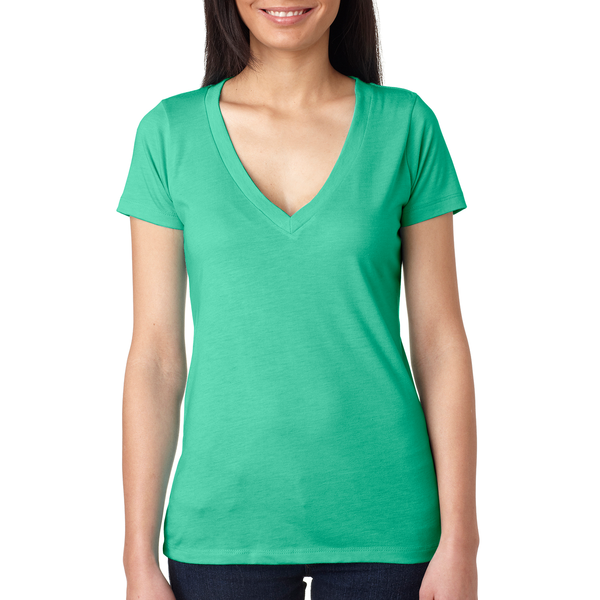 Next Level® Tri-Blend Ladies' Deep V Neck Tee