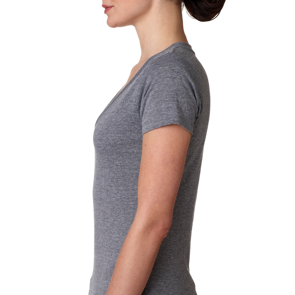 Next Level® Tri-Blend Ladies' Deep V Neck Tee