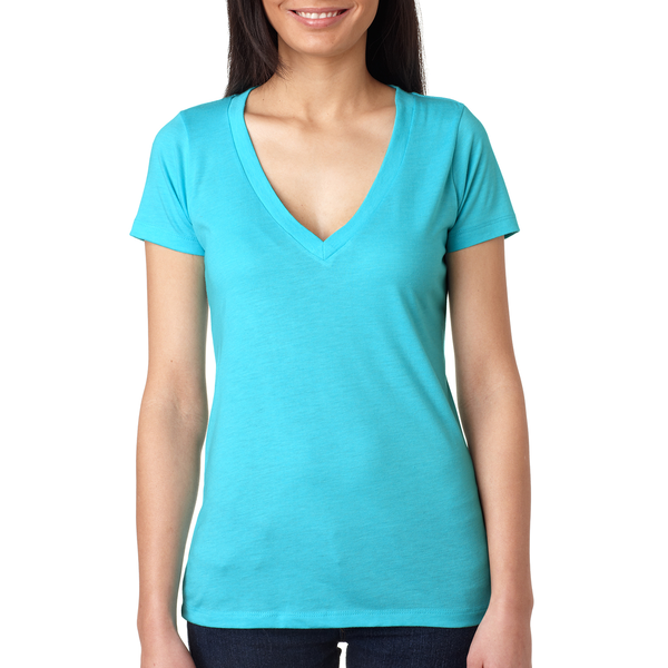 Next Level® Tri-Blend Ladies' Deep V Neck Tee