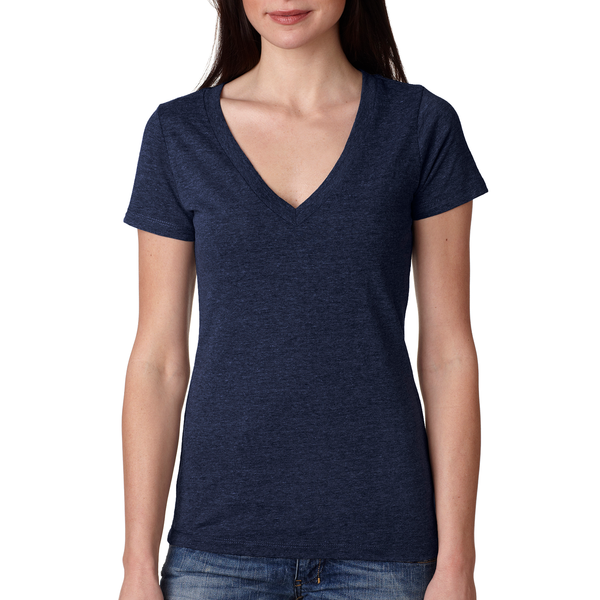 Next Level® Tri-Blend Ladies' Deep V Neck Tee