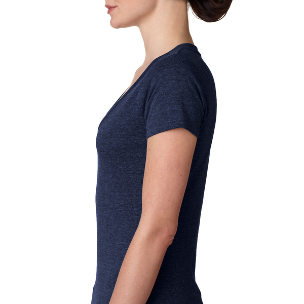 Next Level® Tri-Blend Ladies' Deep V Neck Tee