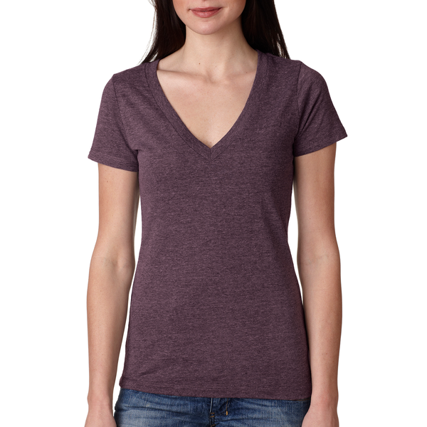 Next Level® Tri-Blend Ladies' Deep V Neck Tee