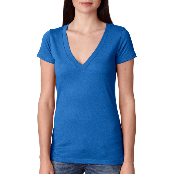 Next Level® Tri-Blend Ladies' Deep V Neck Tee
