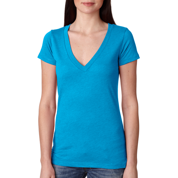 Next Level® Tri-Blend Ladies' Deep V Neck Tee