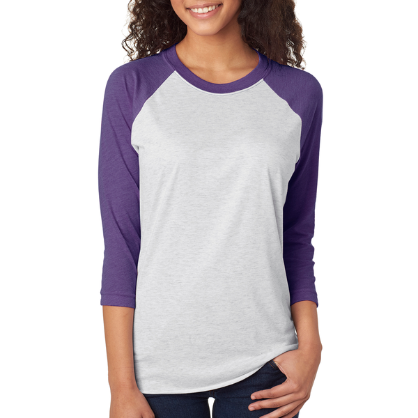 Next Level® Tri-Blend Unisex Baseball 3/4-Sleeve Tee