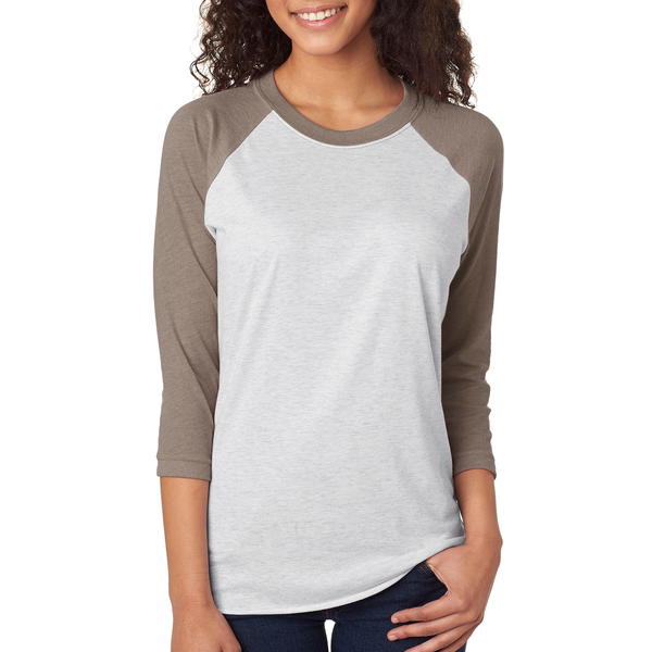 Next Level® Tri-Blend Unisex Baseball 3/4-Sleeve Tee