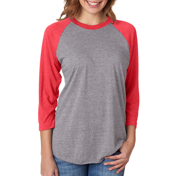 Next Level® Tri-Blend Unisex Baseball 3/4-Sleeve Tee