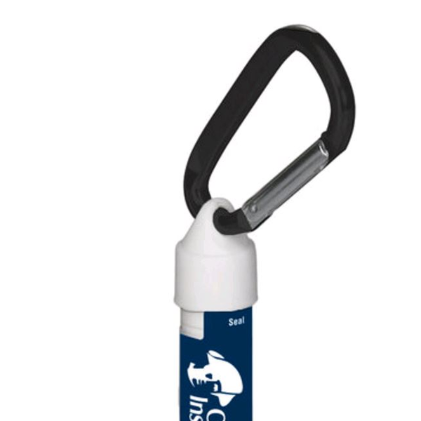 Fabulous Flavors Lip Balm in White Tube w/ Hook Cap & Carabiner, SPF-15