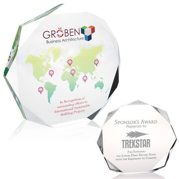 Enterprise Octagon Acrylic Award, 7-1/2" x 7"