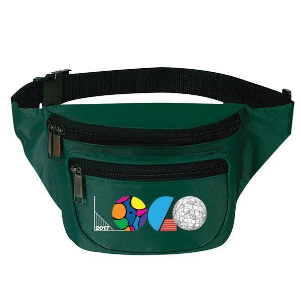Three-Zipper 600D Polyester Fanny Pack