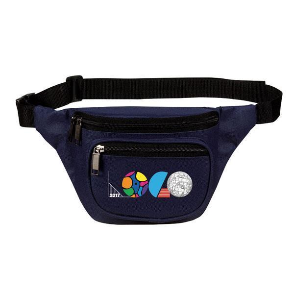 Three-Zipper 600D Polyester Fanny Pack