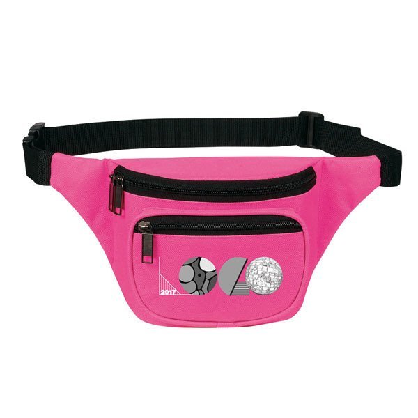 Three-Zipper 600D Polyester Fanny Pack