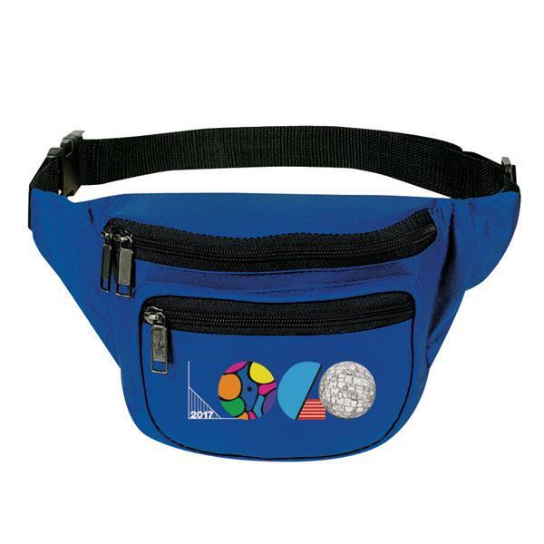 Three-Zipper 600D Polyester Fanny Pack