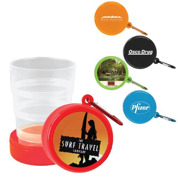 Travel Pop-Up Cup with Pillbox, 6oz.