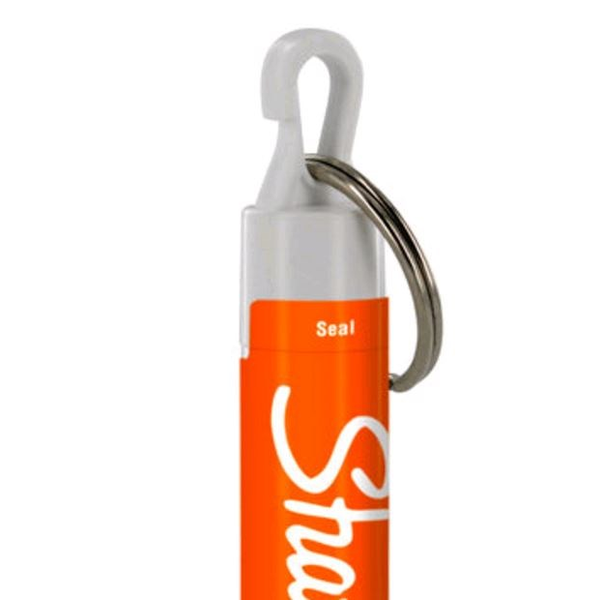 Basic Values™ Lip Balm in White Tube w/ Hook Cap & Keyring