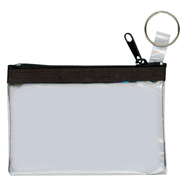 Key Ring Translucent Zippered Pouch
