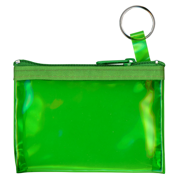 Key Ring Translucent Zippered Pouch