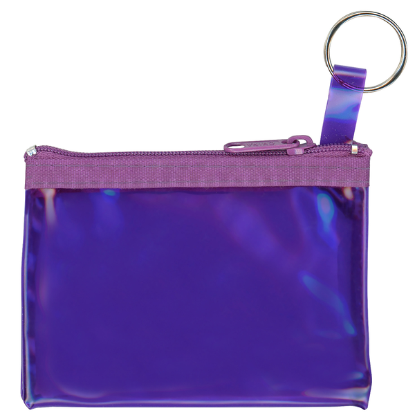 Key Ring Translucent Zippered Pouch