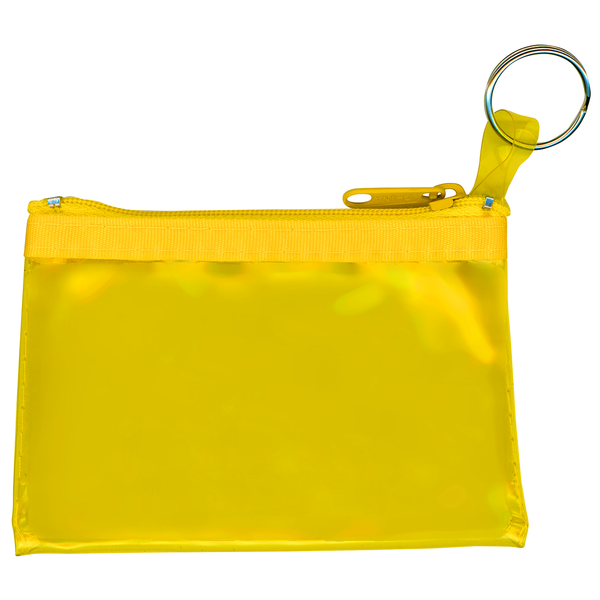 Key Ring Translucent Zippered Pouch