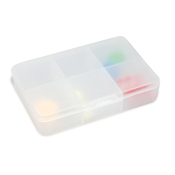 Tablet Tote Pocket Pill Box, Six Compartment