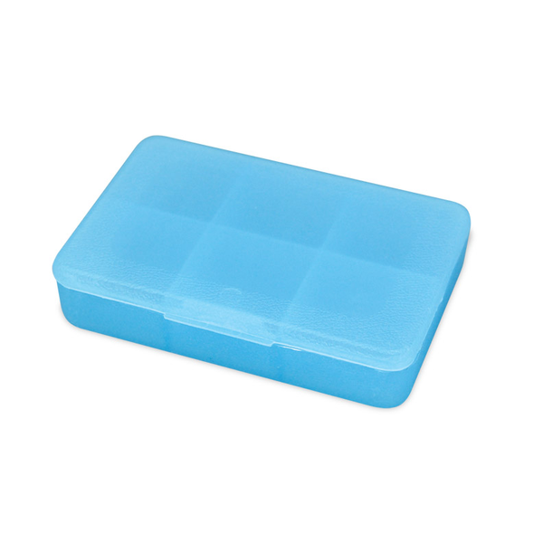 Tablet Tote Pocket Pill Box, Six Compartment