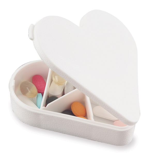 Heart Pill Box, Seven Compartment
