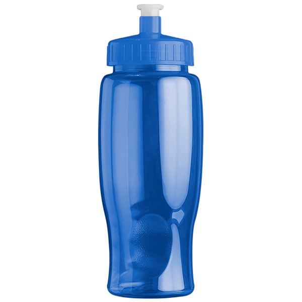 Transparent Grip Poly-Pure Sport Bottle, 27oz. - Push Pull Lid