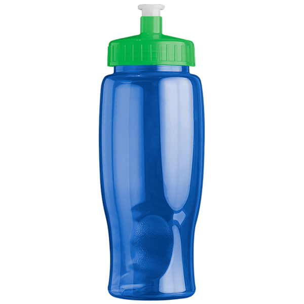 Transparent Grip Poly-Pure Sport Bottle, 27oz. - Push Pull Lid