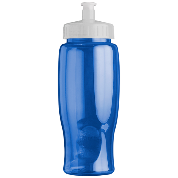 Transparent Grip Poly-Pure Sport Bottle, 27oz. - Push Pull Lid