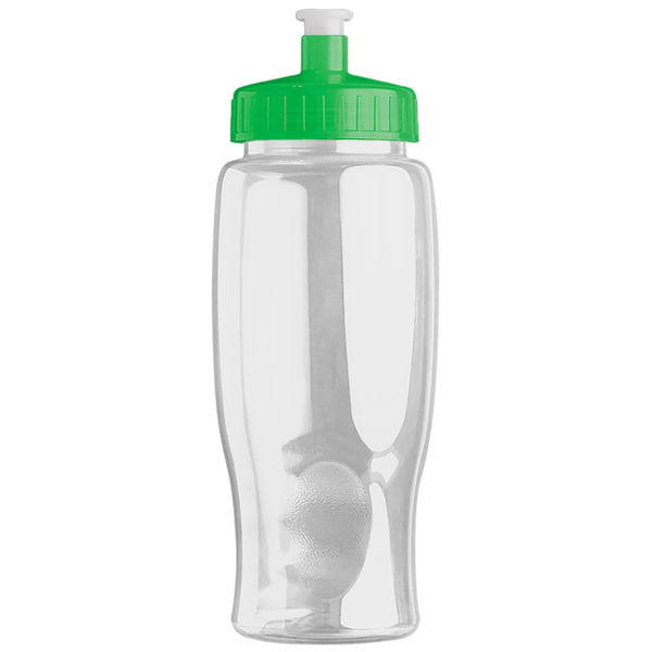 Transparent Grip Poly-Pure Sport Bottle, 27oz. - Push Pull Lid