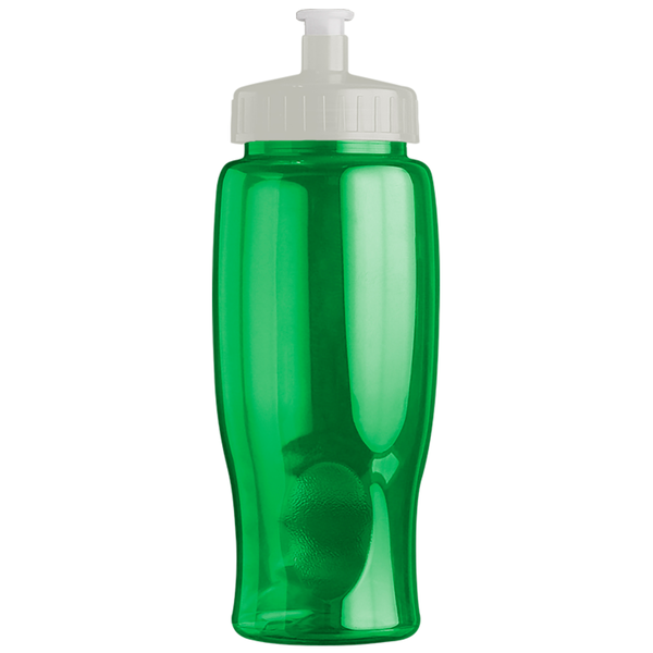 Transparent Grip Poly-Pure Sport Bottle, 27oz. - Push Pull Lid