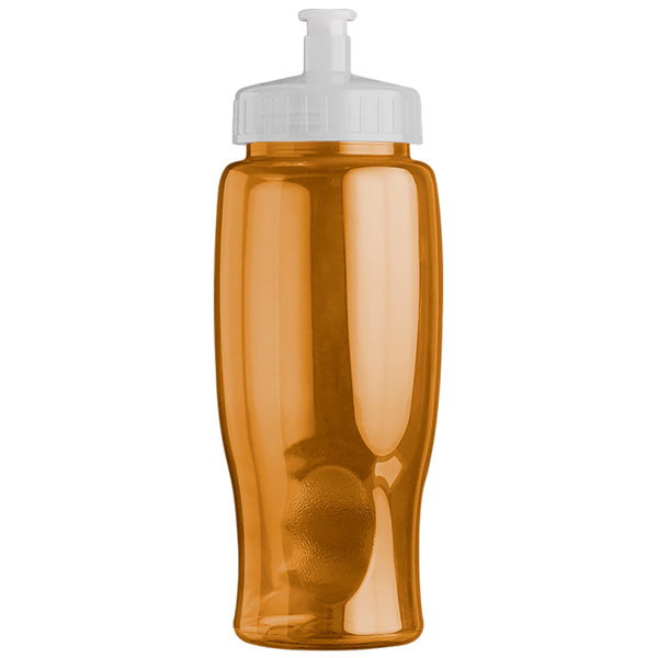 Transparent Grip Poly-Pure Sport Bottle, 27oz. - Push Pull Lid