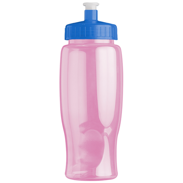 Transparent Grip Poly-Pure Sport Bottle, 27oz. - Push Pull Lid