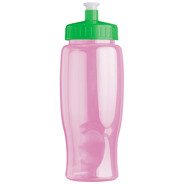 Transparent Grip Poly-Pure Sport Bottle, 27oz. - Push Pull Lid