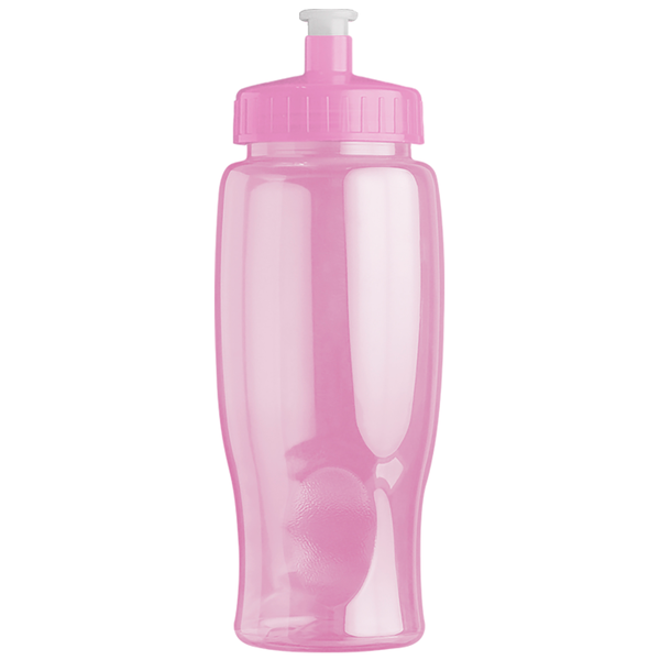 Transparent Grip Poly-Pure Sport Bottle, 27oz. - Push Pull Lid