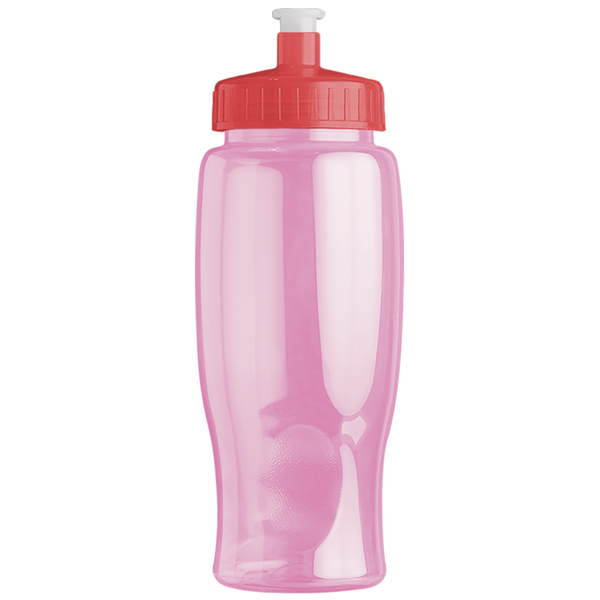 Transparent Grip Poly-Pure Sport Bottle, 27oz. - Push Pull Lid