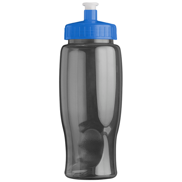 Transparent Grip Poly-Pure Sport Bottle, 27oz. - Push Pull Lid